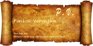 Panics Veronika névjegykártya